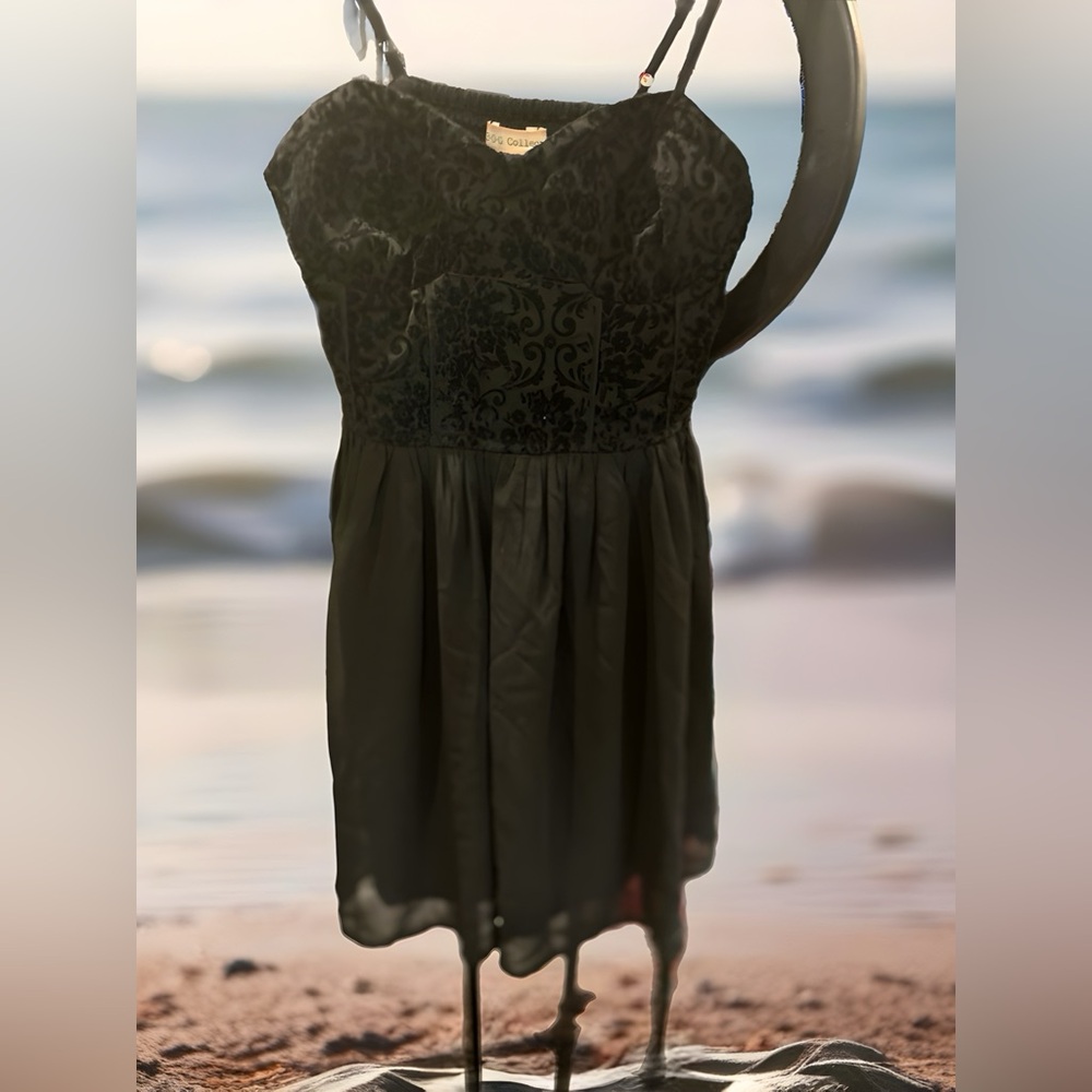 BOG Collection Black Floral Dress
